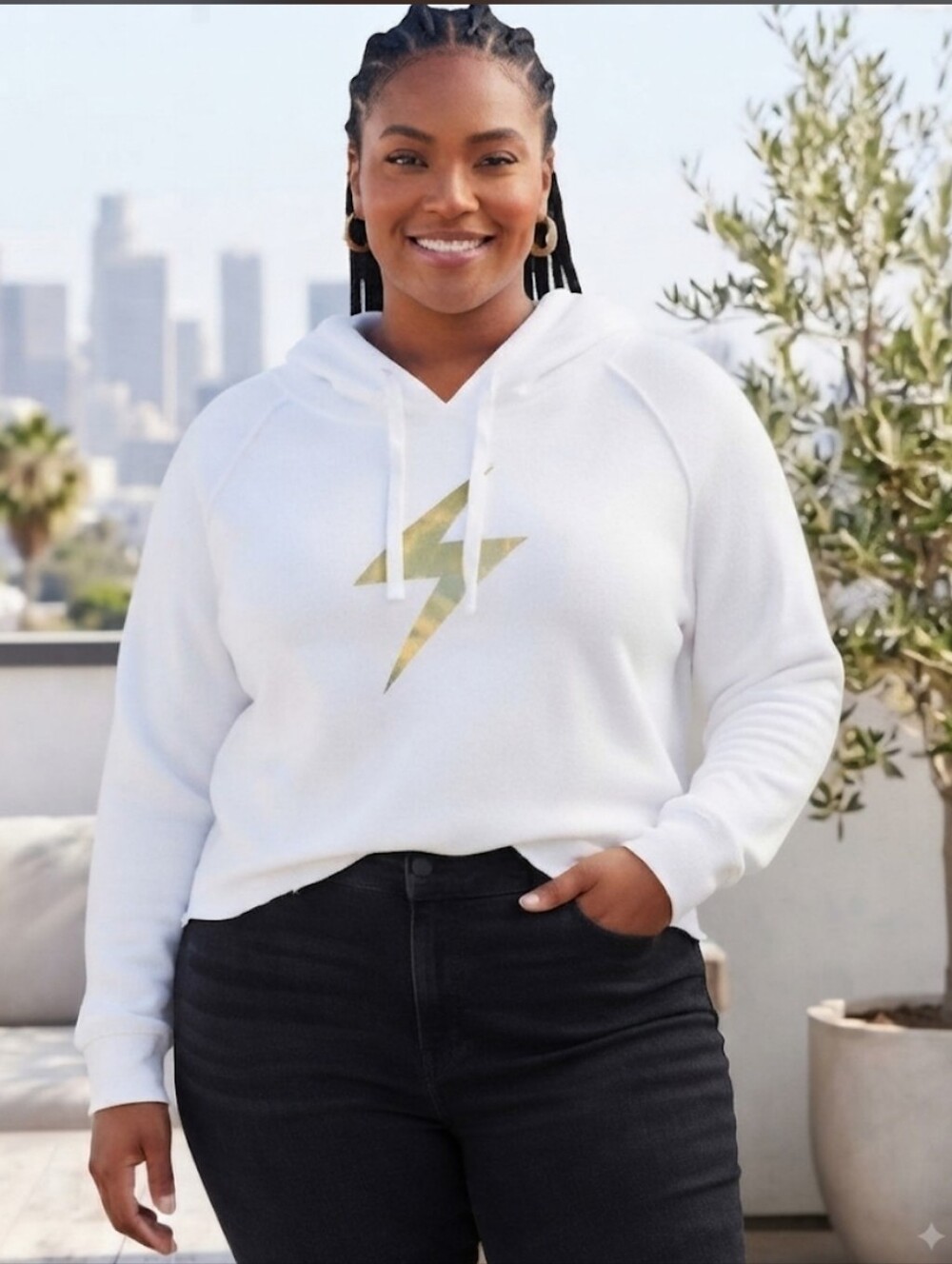 LA Chargers Tie Dye Bolt White XXL NFL Legends Global Collection Sweatshirt